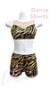 Dance Shorts Fold-Over Gold Zebra