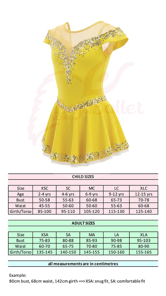 Kostum Ice Skating CI03 Kostum-Ice-Skating-CI03-Size-Chart