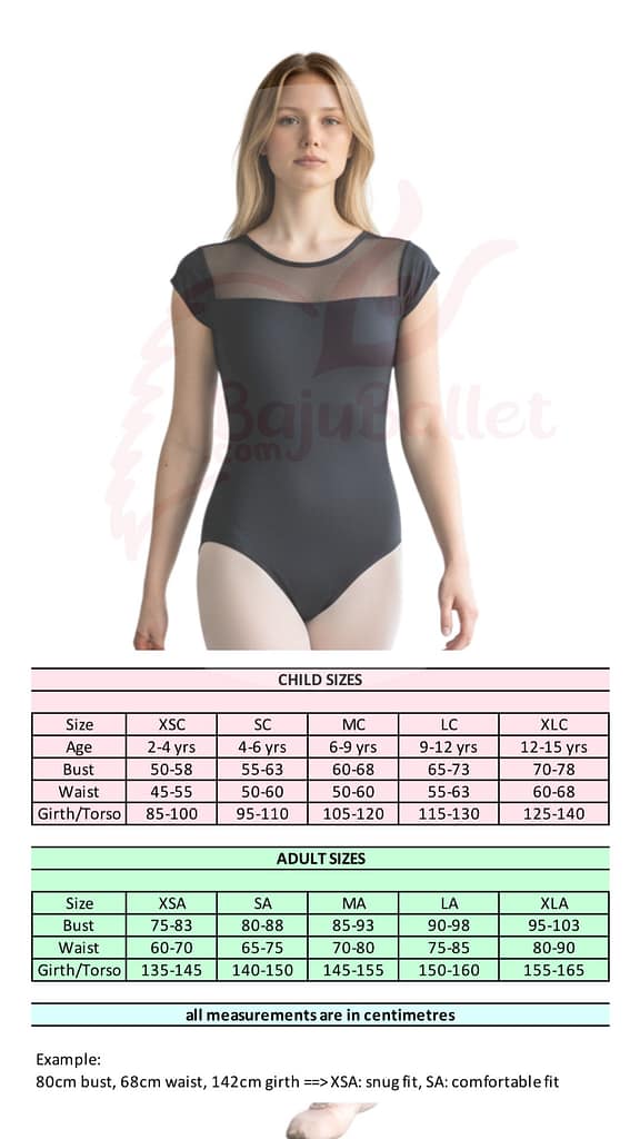 L58 Leotard-L58-Size-Chart