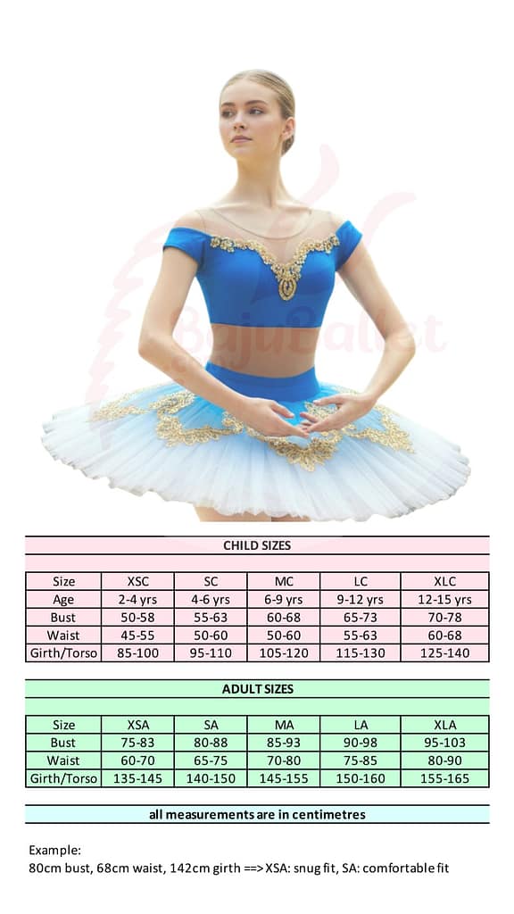 Size Chart Odalisque Odalisque Size Chart