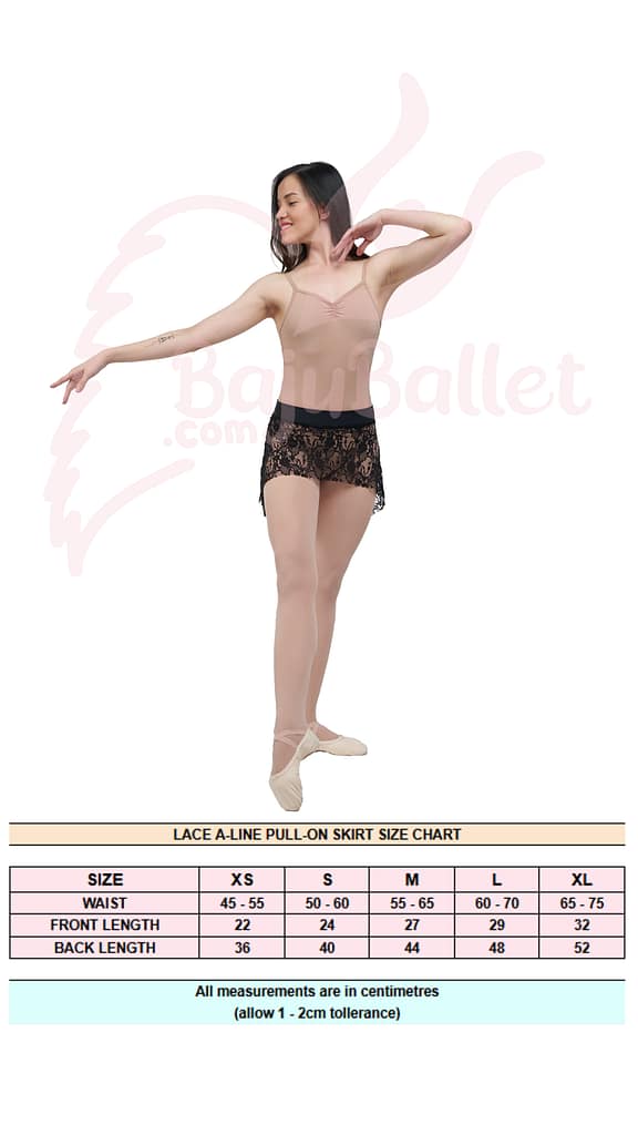 Lace A-Line Pull-On Skirt Lace A-Line Pull-On Skirt Size Chart