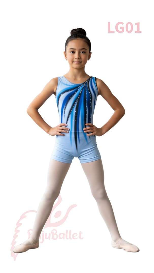 LG01 Leotard-Gymnastics-LG01-With-Shorts