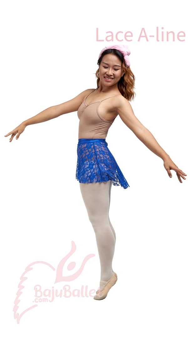 Lace A-Line Pull-On Skirt rok-ballet-lace-a-line-blue-1