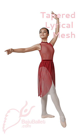 Tapered Lyrical Mesh Skirt