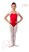 Leotard-Ballet-L20-Red-White-Mesh