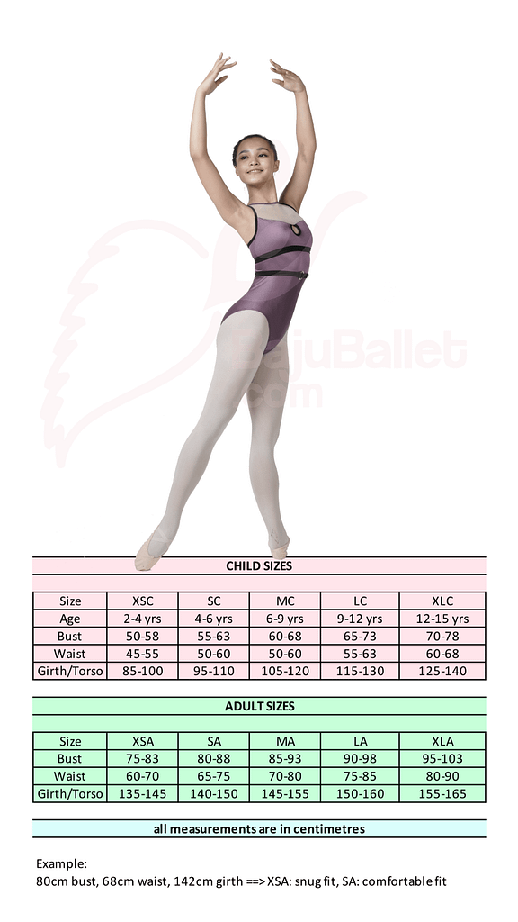 Leotard L8 Size Chart