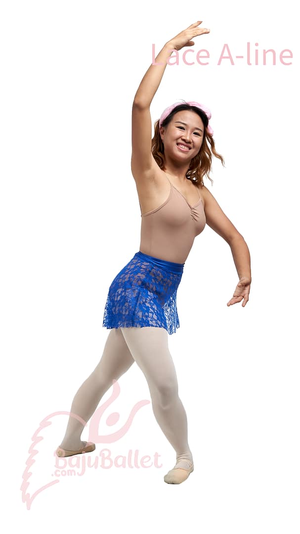 Lace A-Line Pull-On Skirt rok ballet lace a-line blue 2
