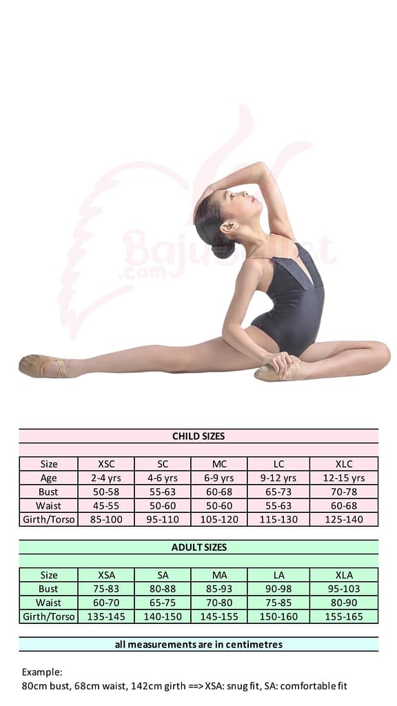Leotard Bodice Leotard-Bodice-Size-Chart
