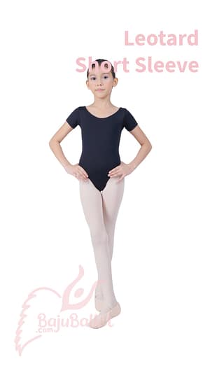 Leotard-Short-Sleeve-Black