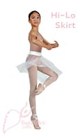 Hi - Lo Skirt White Swing
