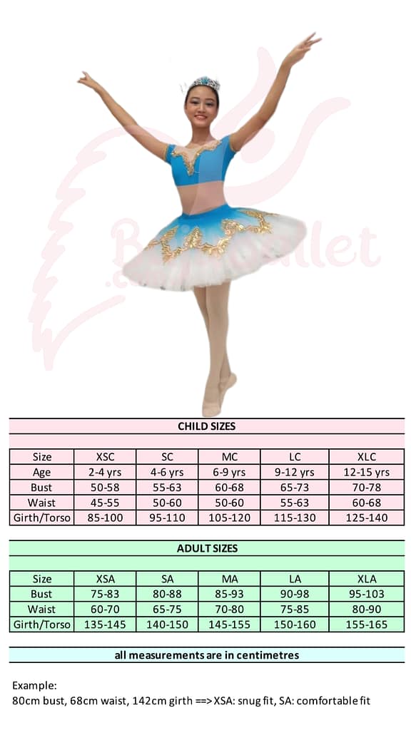 Size Chart Odalisque Size Chart Odalisque