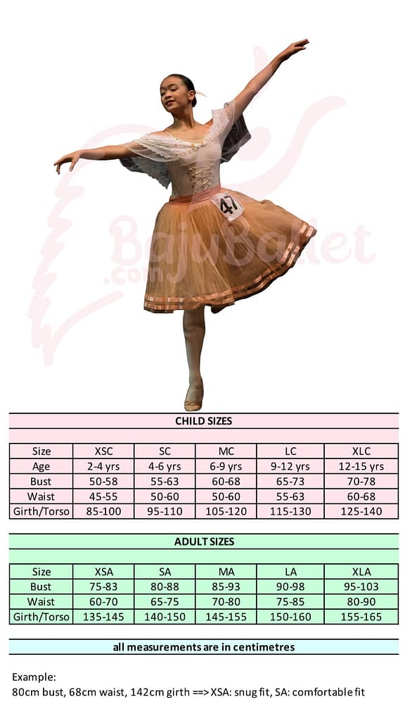 Peasant Style Size Chart Peasant Style Costumes