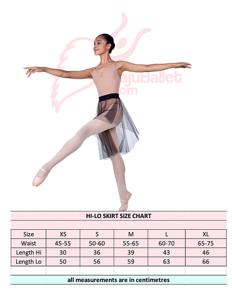 Hi-Lo Skirt Hi - Lo Skirt Size Chart