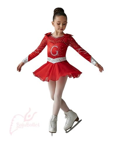 Kostum Ice Skating Kostum Ice Skating Red