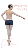 Drawstring Shorts Navy - White Back