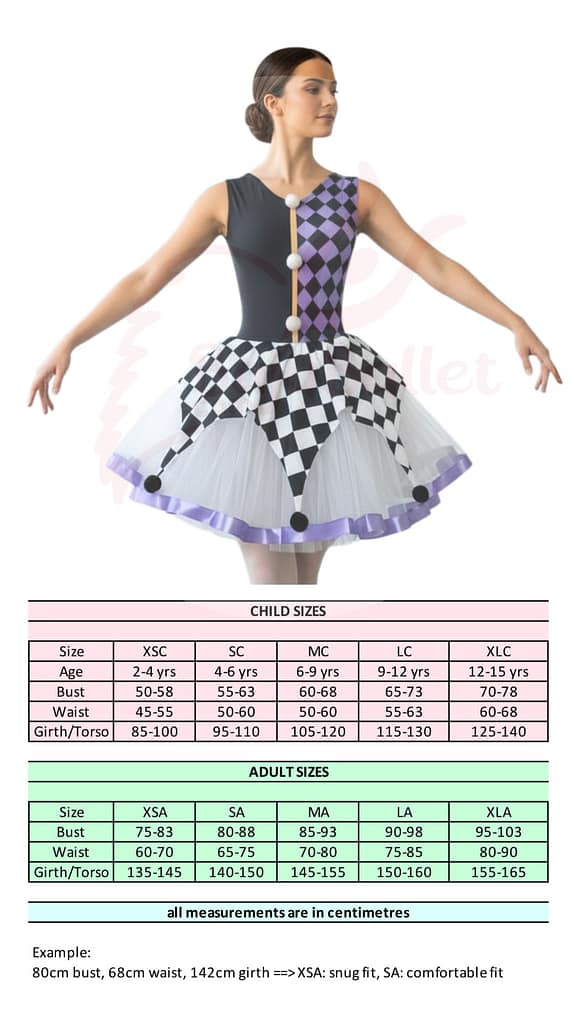 Harlequin 01 Harlequin-01-Size-Chart