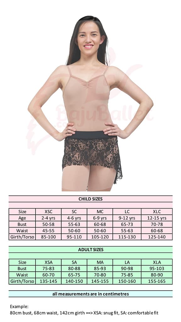 Body Liner Bodyliner-Cami-Size-Chart