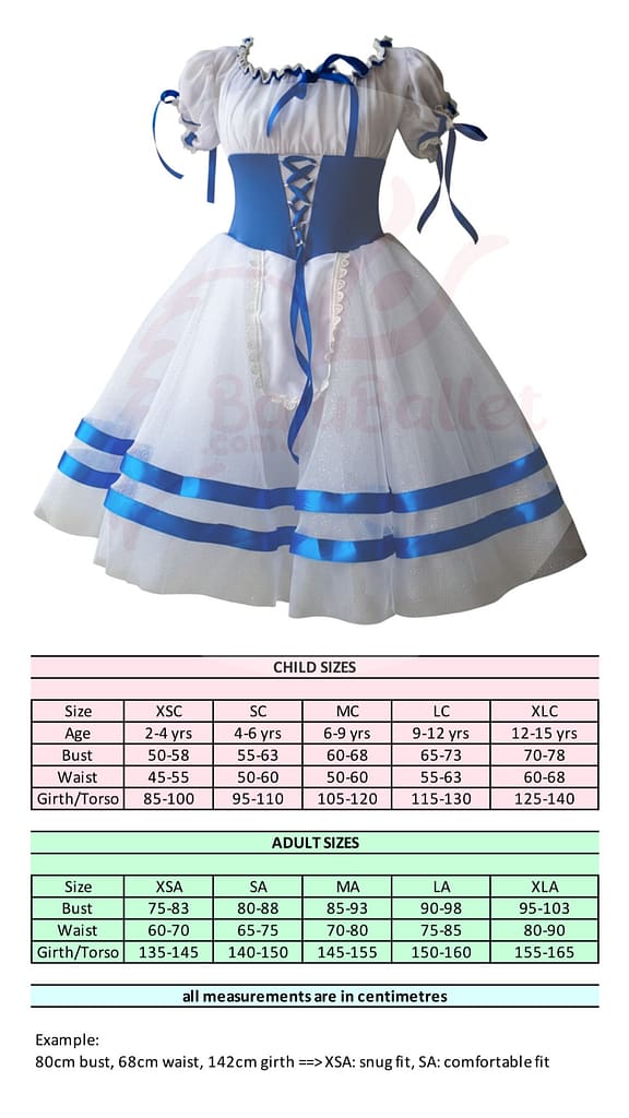 Giselle Act 1 Style 10 Giselle-Act-1-style-10-Size-Chart