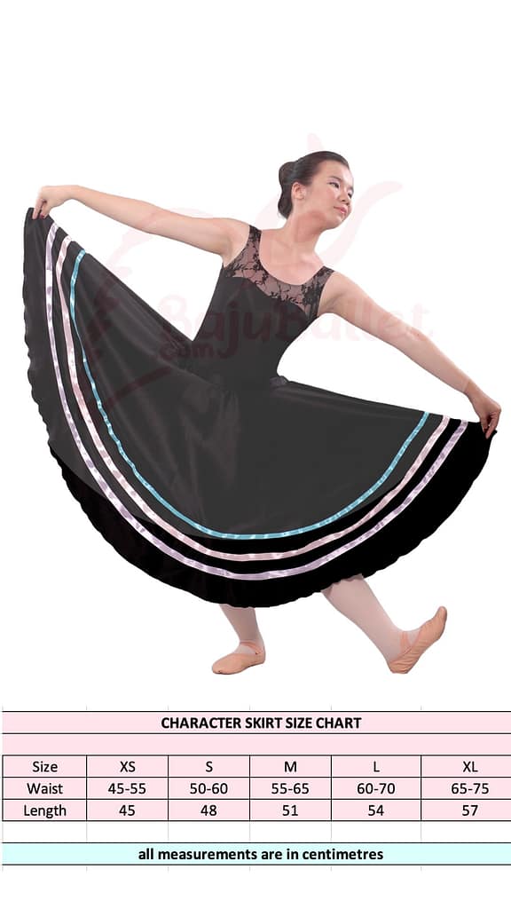 Character Skirt Size Chart Character-Skirt-satin-Size-Chart