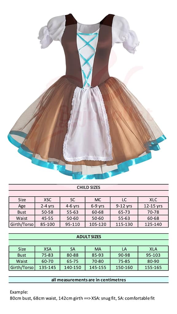 Giselle Act 1 Style 07 Giselle-Act-1-Style-07-Size-Chart