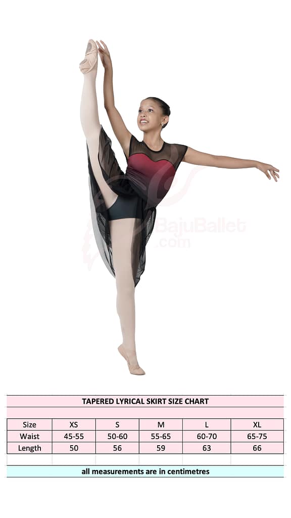 Tapered Lyrical Mesh Size Chart Tapered Lyrical Mesh Size Chart