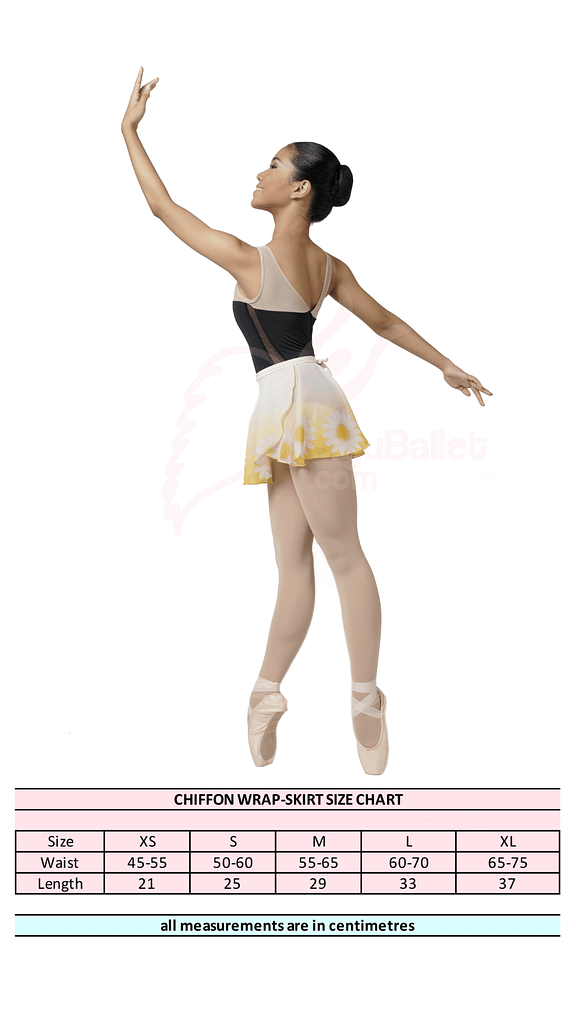 The Daisy 4 Chiffon Skirt Print The Daisy Size Chart