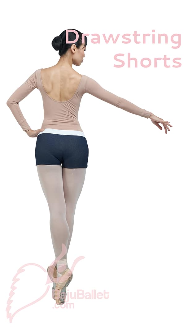 Drawstring Shorts 5 Drawstring Shorts Navy - White Back