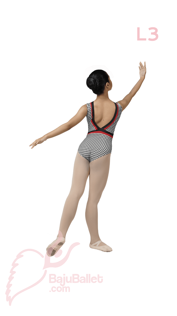 L3 2 L3 back print leotard