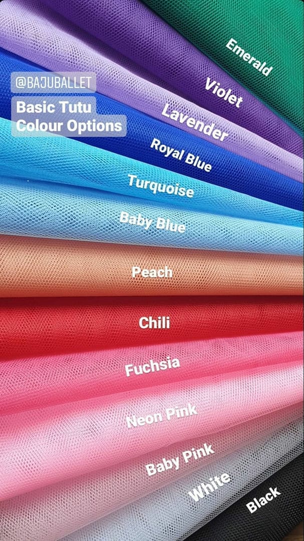 Basic Tutu 3 Baju-Ballet-Basic-Tutu-Colour-Options